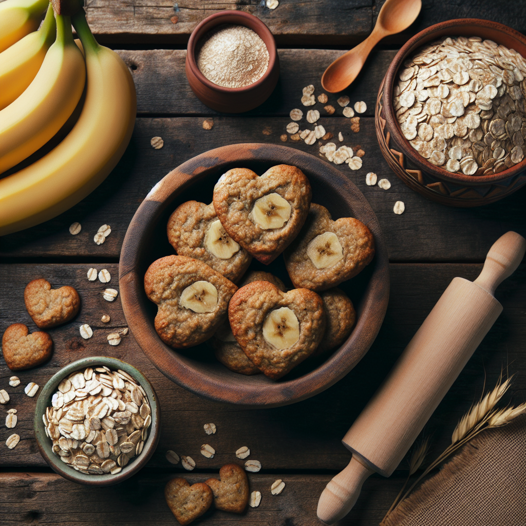 Freshly baked vegan banana oatmeal cookies on a parchment-lined baking sheet.